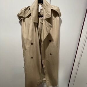 Classic Tan sleeveless Trench Coat